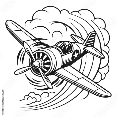 “Turbulence” – Spiraling Propeller and Smoke Trail