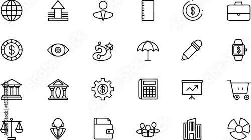 set business and finance icons set glyph blue  ico (1).eps
