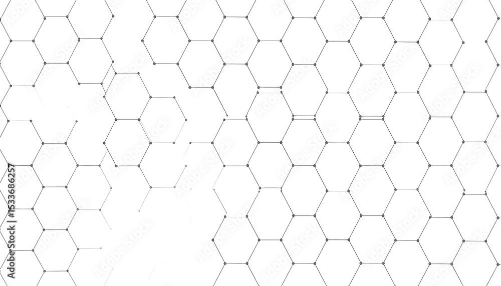 Hexagon Grid Structure Background.