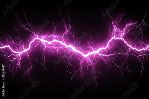 Striking pink lightning bolt on black