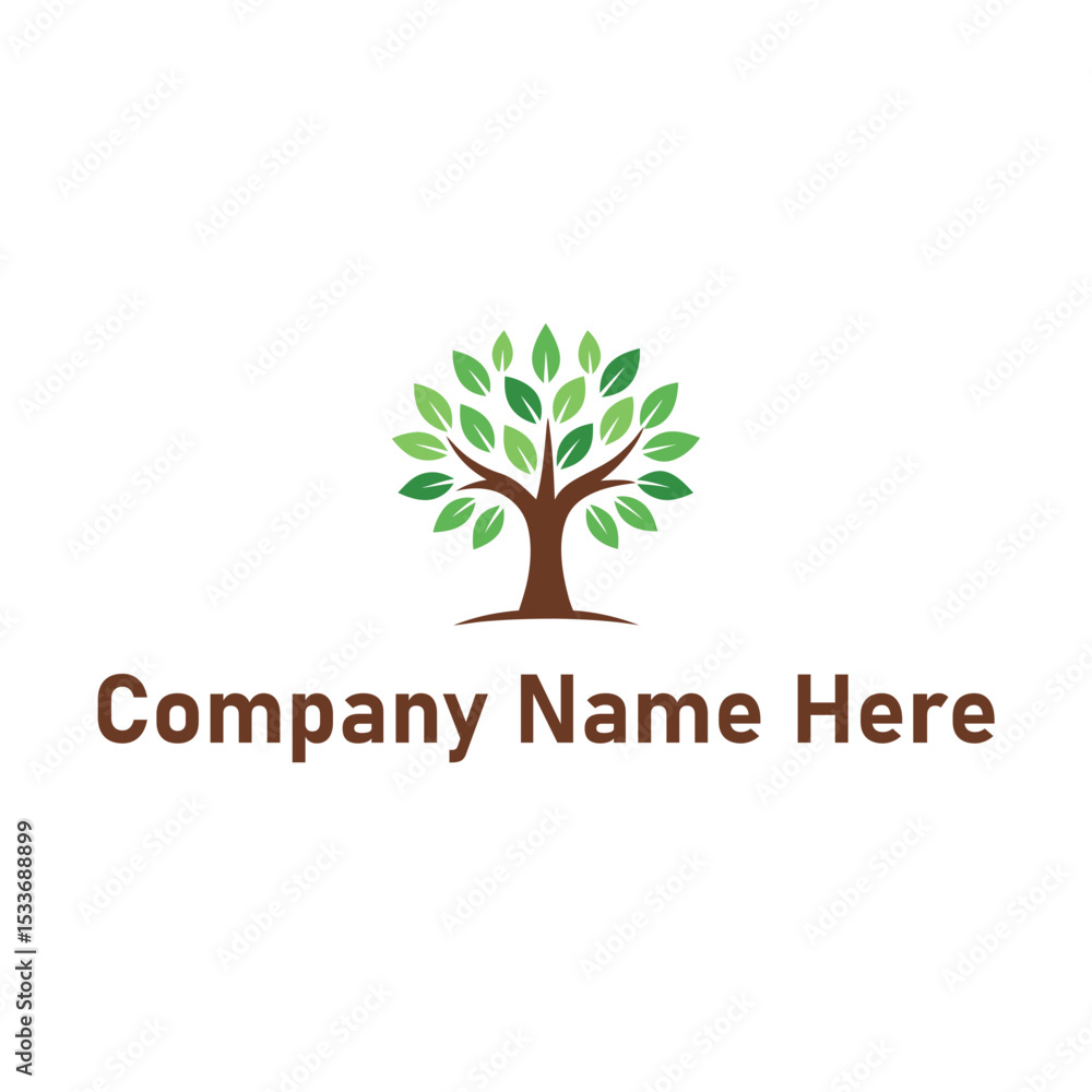 Obraz premium Natural Tree Logo Design