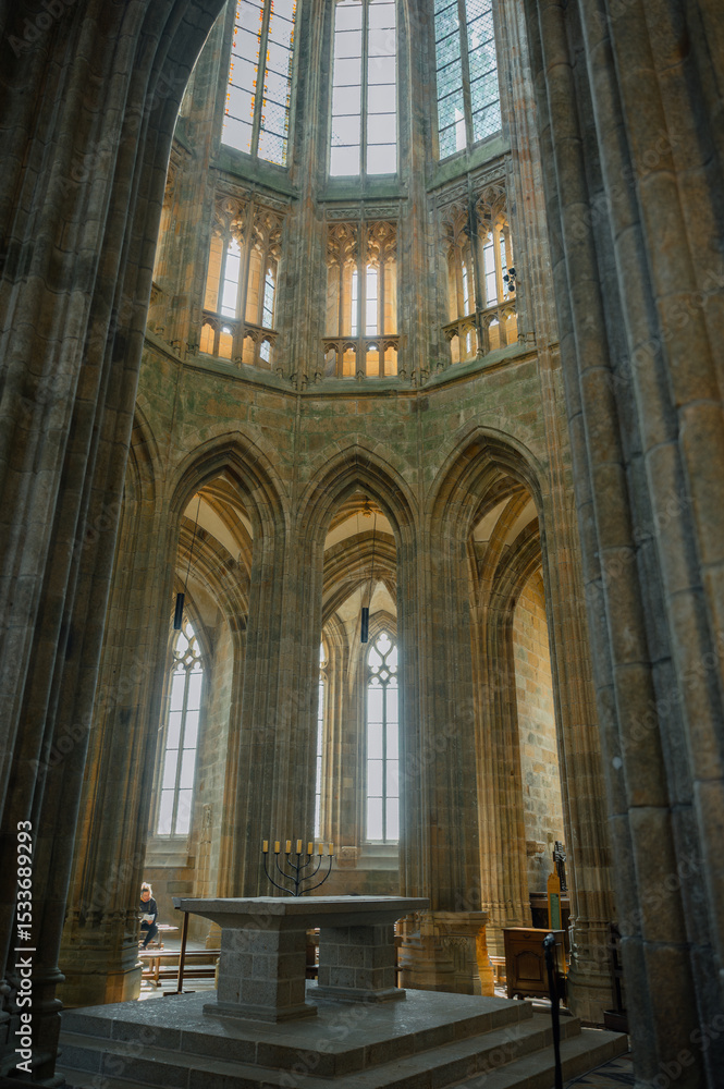 Interior of Mont Saint-Michel Abbey Interior of Mont Saint-Michel Abbey