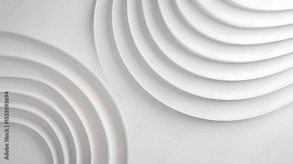 Obraz premium 3D Rendering of abstract curve shape geometry white background 46700286 1