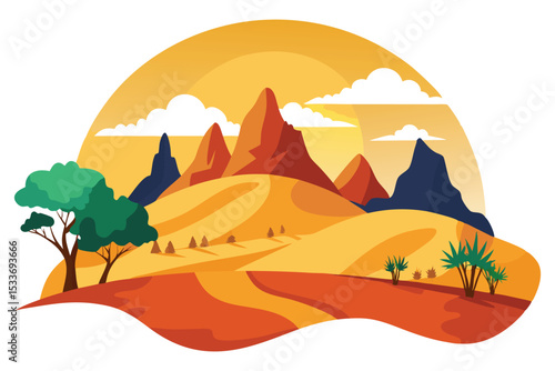 Vast and Rugged Landscape of the Australian Outback Under Clear Skies