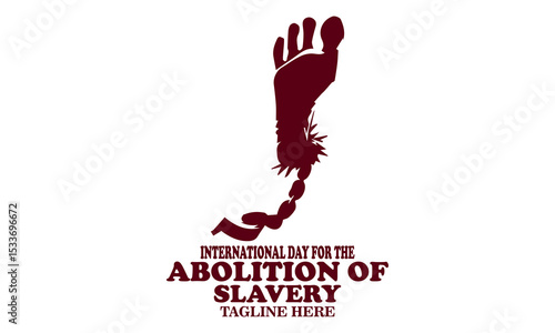 Vector illustration on the theme of International day for the abolition of slavery. Suitable for logo vector design with white background
