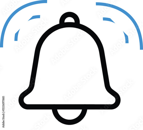 Bell Notification Icon – Alert, Reminder, and Digital Notification Symbol

