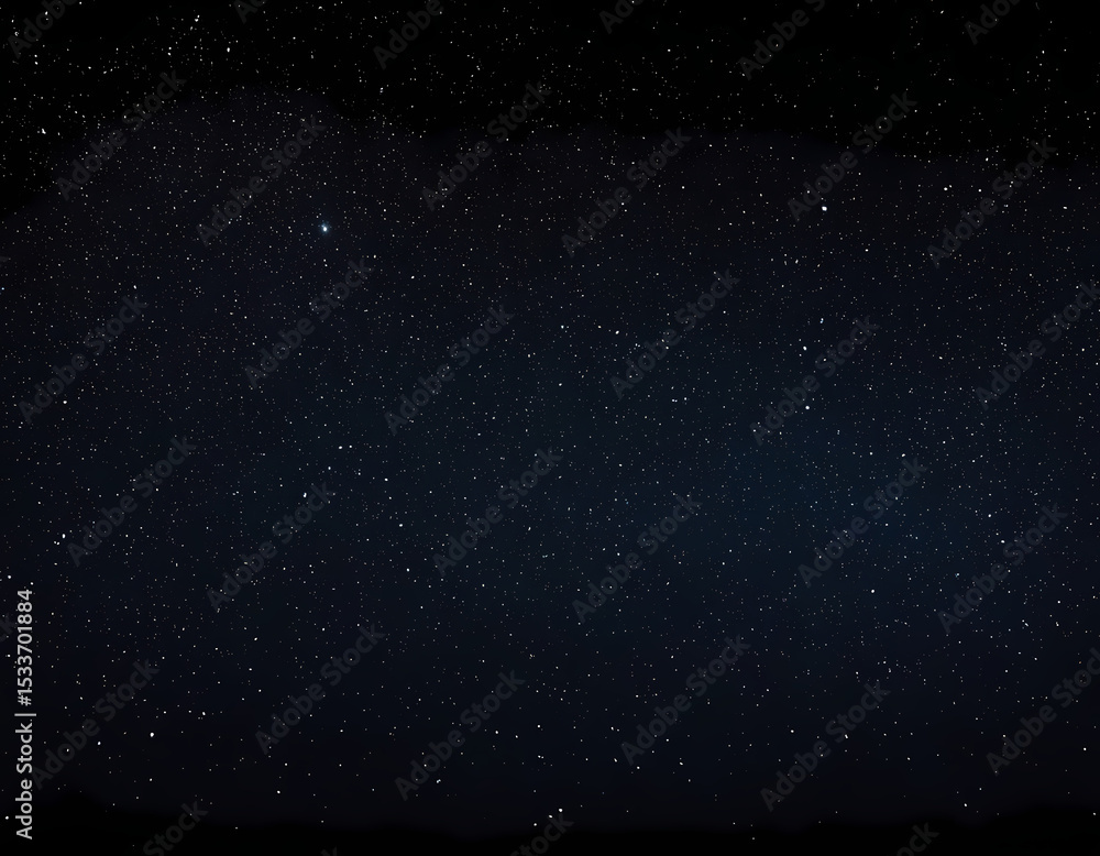 Fototapeta premium A magical night sky with glowing stars and a crescent moon, ample copy space, starry night sky