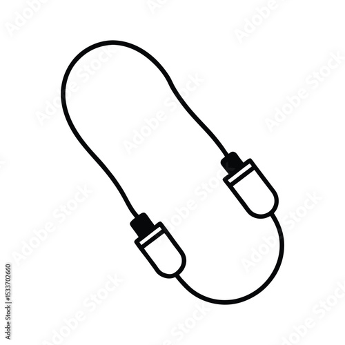 cable lugs line art on white background