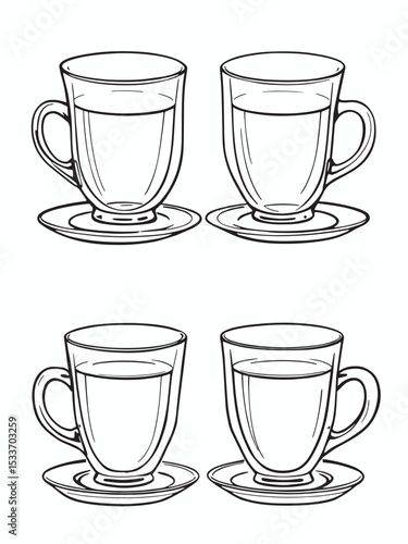Glass espresso cup .eps