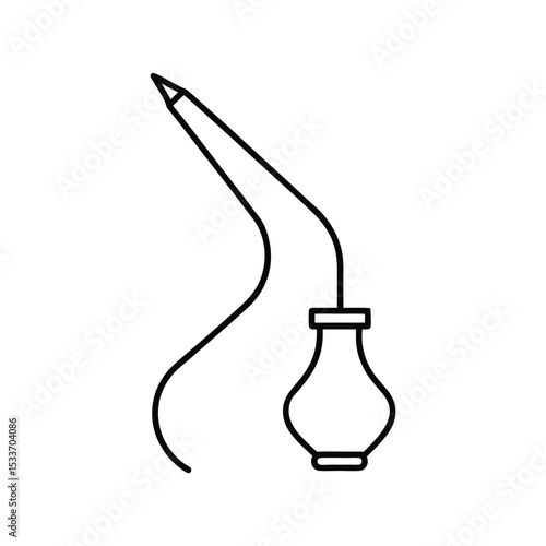 solder paste line art on white background