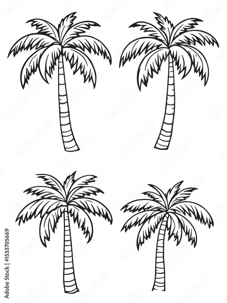 Fototapeta premium Green palm tree .eps