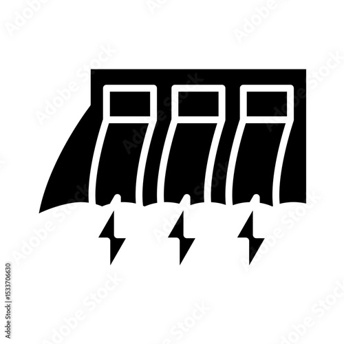 Hydroelectric Dam icon Design