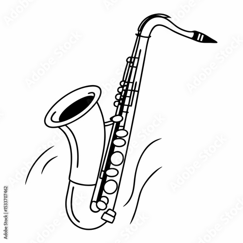 saxophone isolated on white
