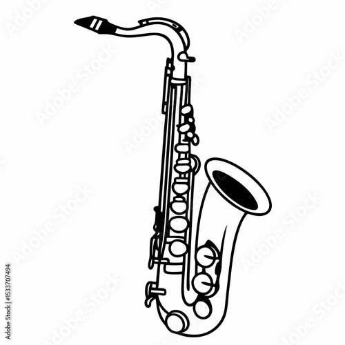 saxophone isolated on white