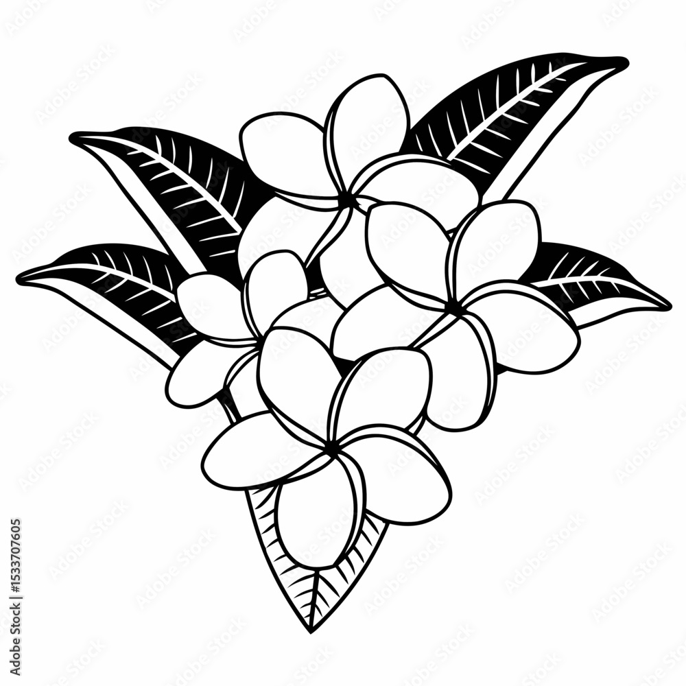 Obraz premium black and white flower