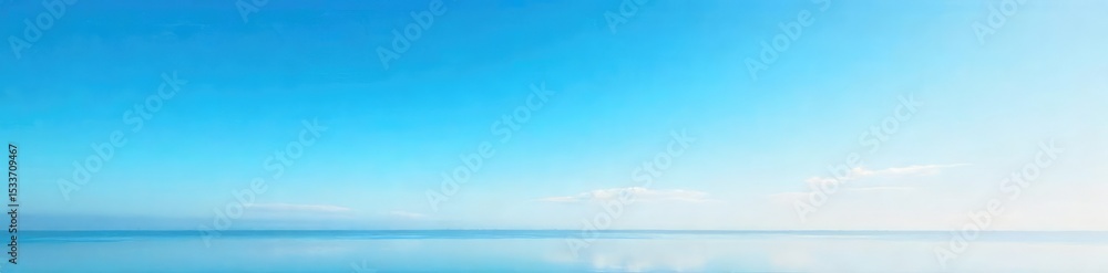 Obraz premium A serene view of a vast, clear blue sky, inviting contemplation and tranquility Perfect for travel, nature, or peaceful themes , high, outdoor