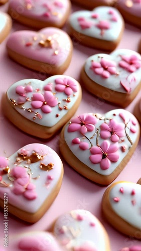 Valentine’s day cookies food background vertical background