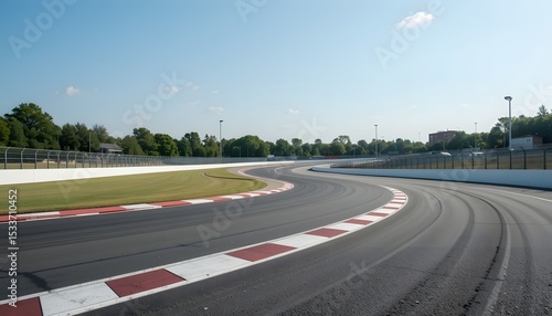 Empty race track curve
