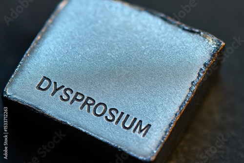 Silvery Dysprosium – Close-Up of Rare Earth Metal