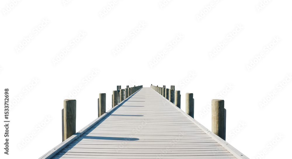 Fototapeta premium Pier vanishing into enigmatic darkness