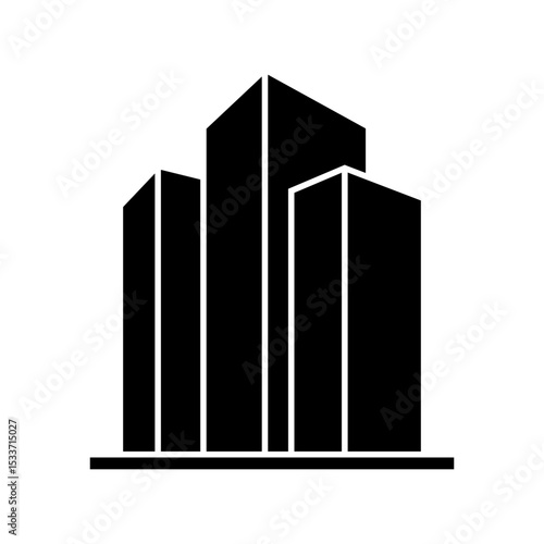 Skyscraper icon vector. Building illustration sign. high-rise building symbol. architecture logo.