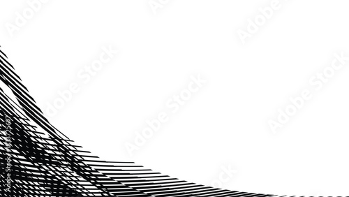 Vector abstract geometric seamless pattern with wave fading lines, tracks, halftone stripes. Extreme sport style illustration, urban art. Trendy monochrome graphic texture. Stylish sports pattern.