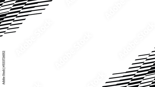 Vector abstract geometric seamless pattern with wave fading lines, tracks, halftone stripes. Extreme sport style illustration, urban art. Trendy monochrome graphic texture. Stylish sports pattern.