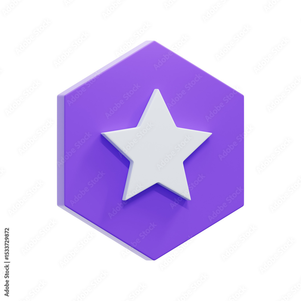3D Star Badge Icon 3D Star Badge Icon
