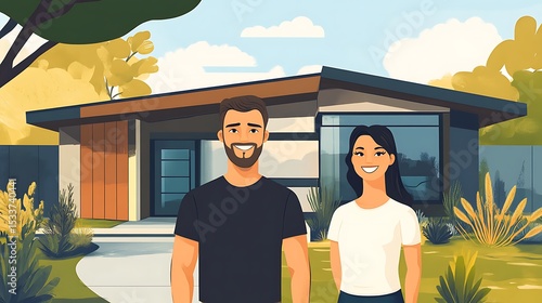 Happy Couple's New Mid-Century Modern Home:  A Dream Realized