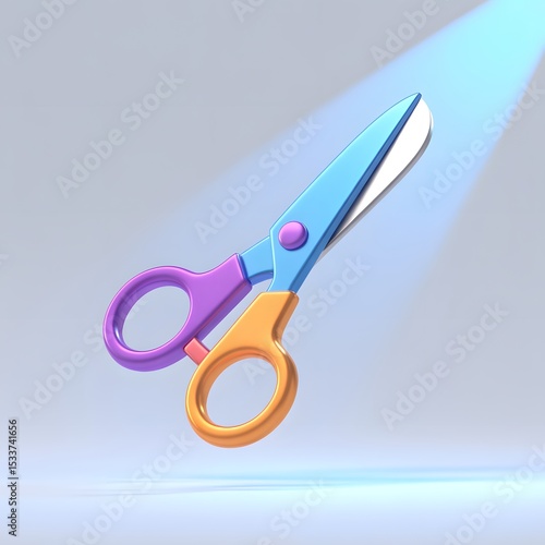 Colorful Scissor Illustration
