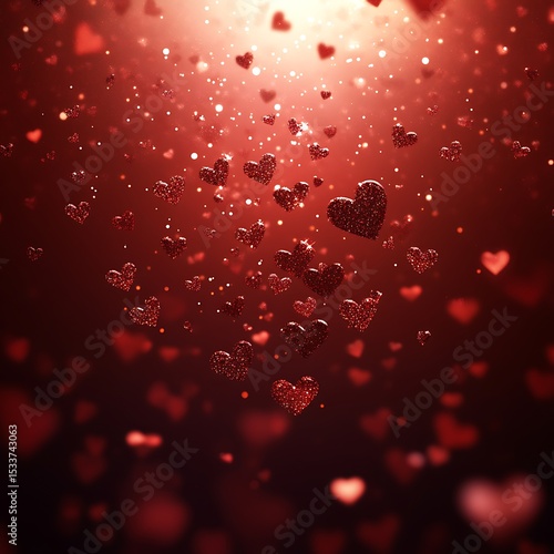 Romantic Red Heart Background: Valentine's Day, Love, Passion, Romance