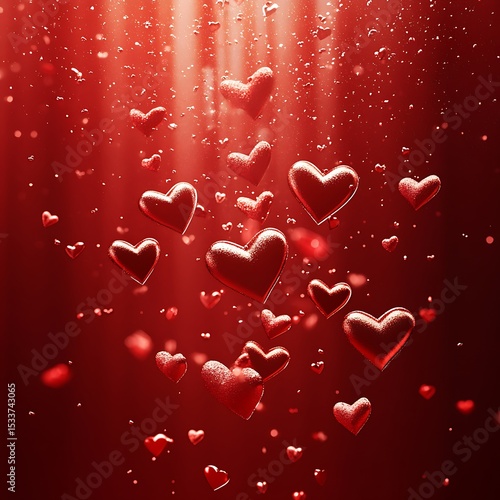 Romantic Red Hearts: Valentine's Day Background