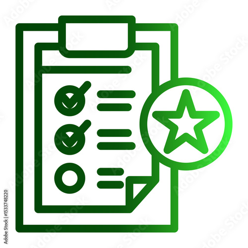 Outcome Analysis Icon - Outline Gradient Style for Performance Reporting.