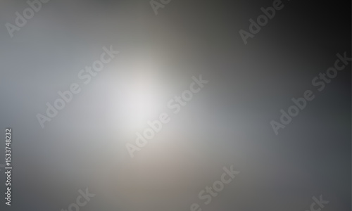 Abstract blur background with bright center light, neutral gray soft gradient texture, glowing smooth wallpape