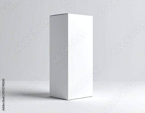 Tall white product box mockup