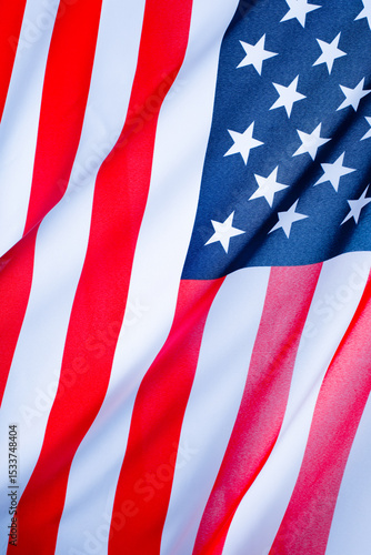 USA Flag, waving on air during The Day of Independence