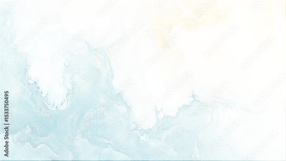 Fototapeta premium Abstract painted blue watercolor on paper texture background, Digital paint for template or any design