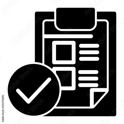 Guideline Framework Icon - Solid Style for Decision-Making Standards.