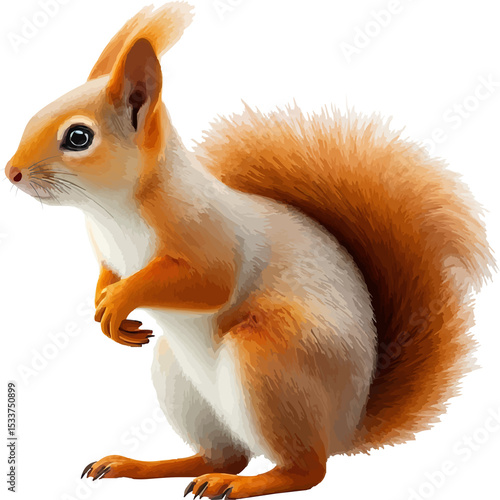 3d isolated squirrel