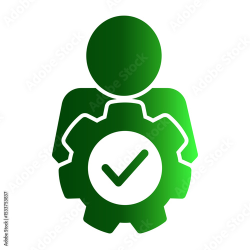 Qualified Proficiency Icon - Solid Gradient Style for Skill Validation.