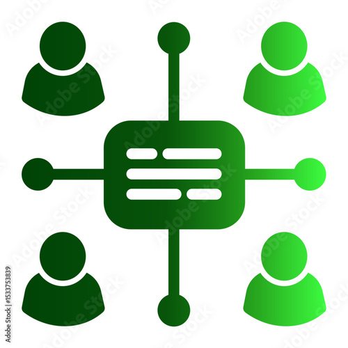 Collaboration Hub Icon - Solid Gradient Style for Team Communication.
