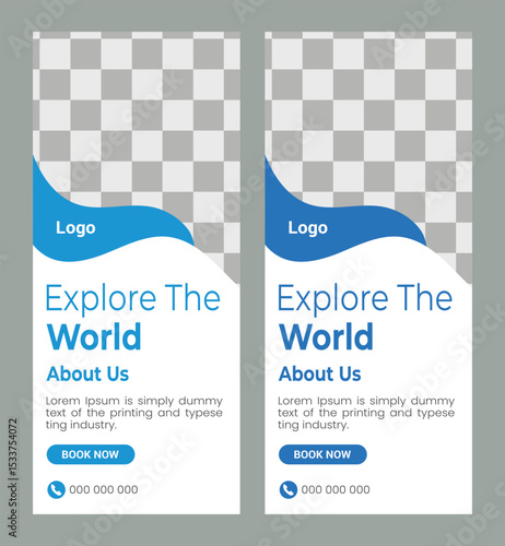  Travel rack card template design