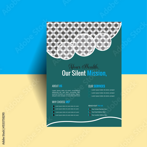 Healthcare Flyer Template – Your Health, Our Silent Mission