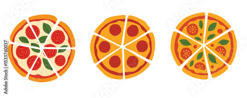 Pizza illustration isolate is a vector file.