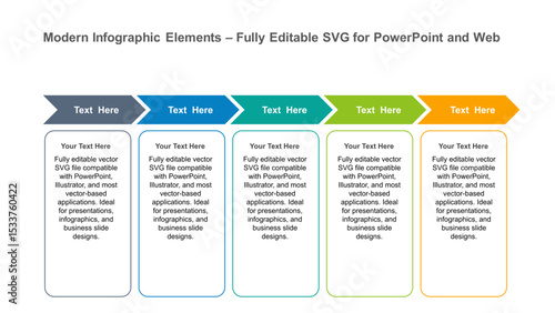 Modern Infographic Elements – Fully Editable SVG for PowerPoint, Web, Illustrator, and most vector-based applications. Ideal for presentations, infographics, and business slide designs.
