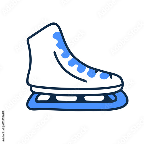 Vector icon New Year holiday winter ice skates