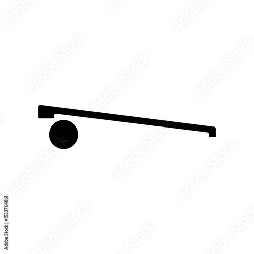 balance board black glyph icon for digital and print projects.
