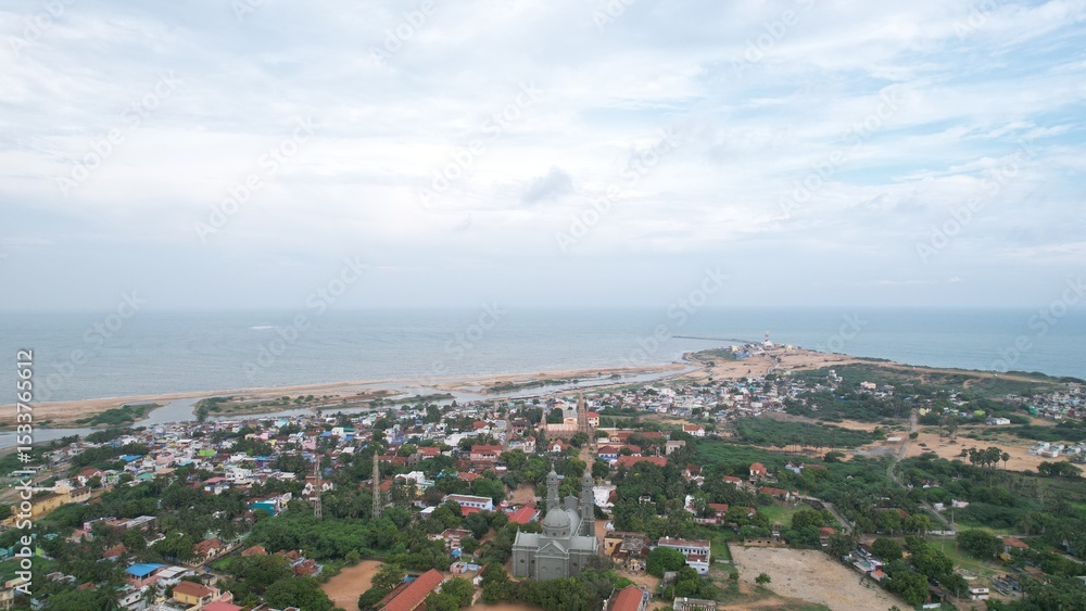 Fototapeta premium Manapad Church, Manapad Beach, Tuticorin, Tamil Nadu.