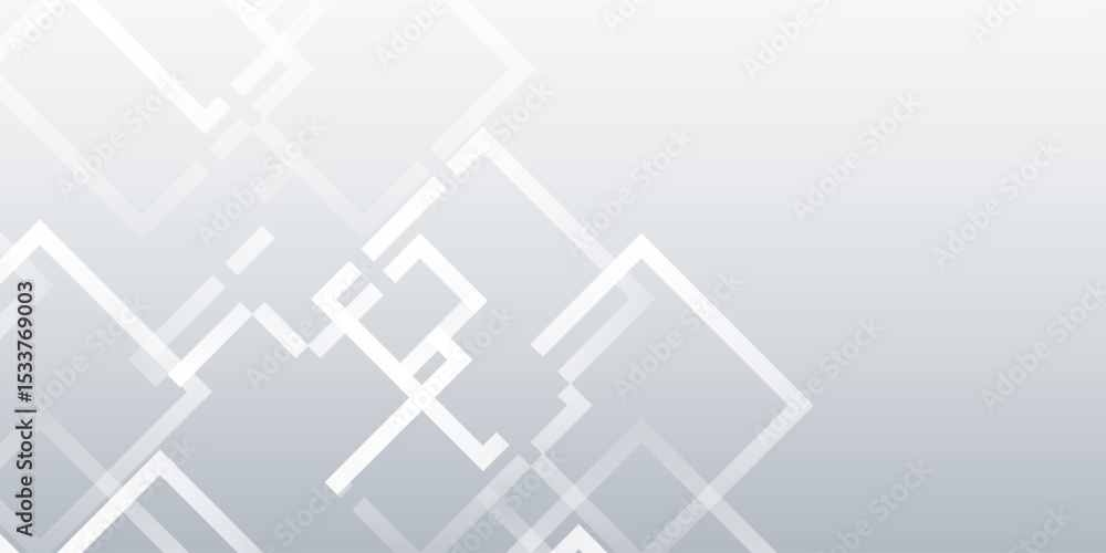 Naklejka premium Modern white gray abstract background creative design. abstract light silver vector, banner, web, squares texture