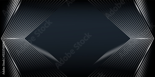 Luxury Elegant Super Car Automobile Urban Design Background. Premium Black Silver Metallic Shine lines Effect Display showroom in store. Luxurious Brand Royal High Standard Award Background Template